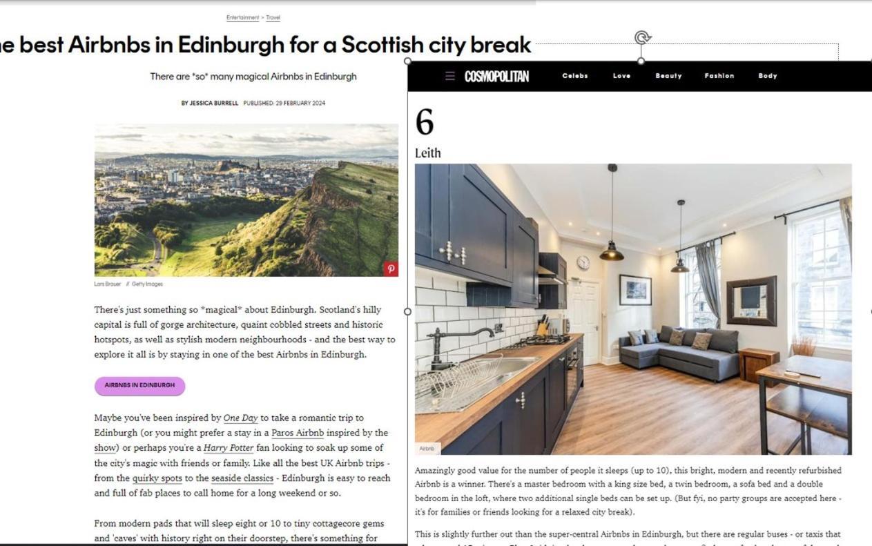 Traditional 3 Bedroom Quiet Duplex Flat By High St, Trams And Buses - Just 1-5 Miles To Centre EDI Eksteriør bilde